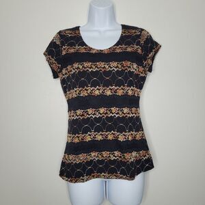 Vintage y2k knit dark boho witchy whimsigoth Stevie Nicks top size small